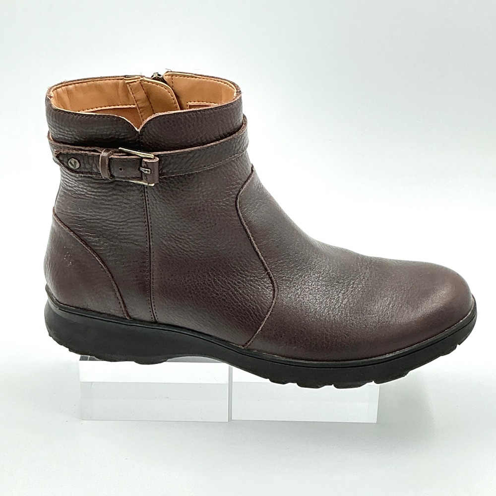 Vionic Womens Size 11 Ankle Boot Brown Leather Weatherproof Redding MSRP $170